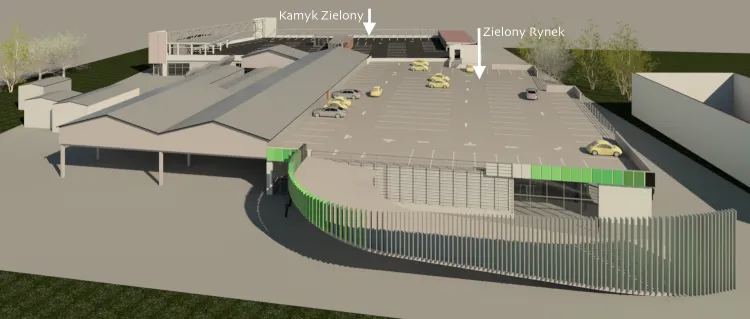 Nowy parking targowiska na Przymorzu może w przyszłości zostać połączony z parkingiem CH Kamyk Zielony.