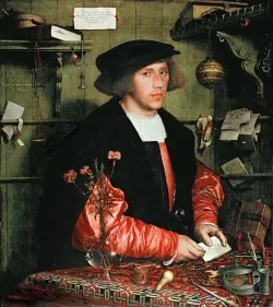 &#8222;Portret kupca Georga Giesego&#8221; namalowany przez Hansa Holbeina młodszego z 1532 r.