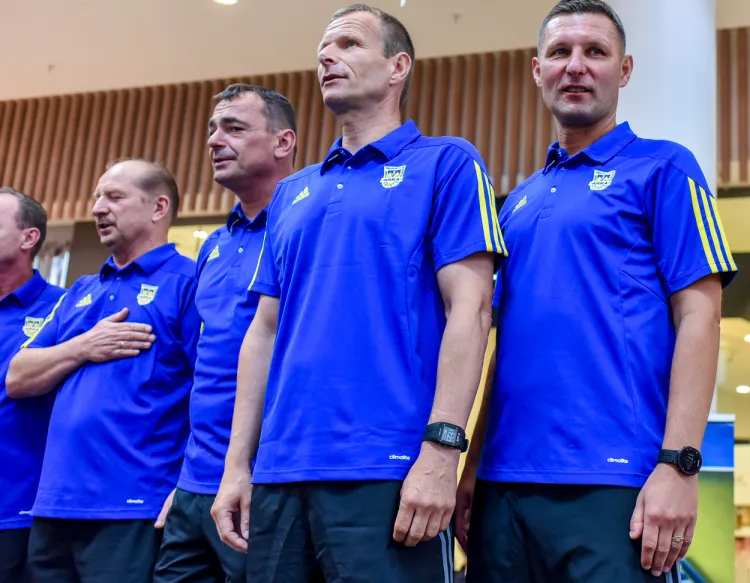Sztab Arki Gdynia, który pracuje wspólnie ponad 2 lata.  Od prawej: Grzegorz Niciński, Grzegorz Witt, Jarosław Krupski, Marek Gaduła. 