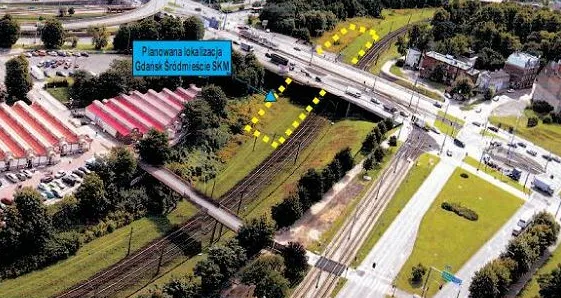Przystanek SKM Gdańsk-Śródmieście powstanie pod wiaduktem w ciągu al. Armii Krajowej. 