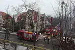 Pożar kamienicy przy ul. Polanki w Oliwie.