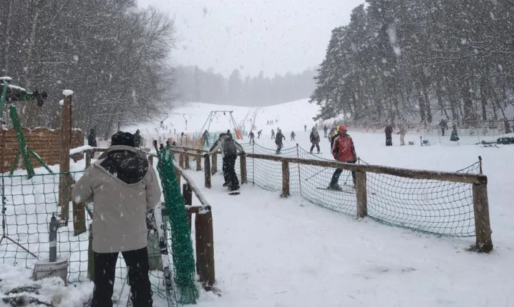 Śnieg a razem z nim narciarze ponownie zawitali na Łysą Górę w Sopocie.