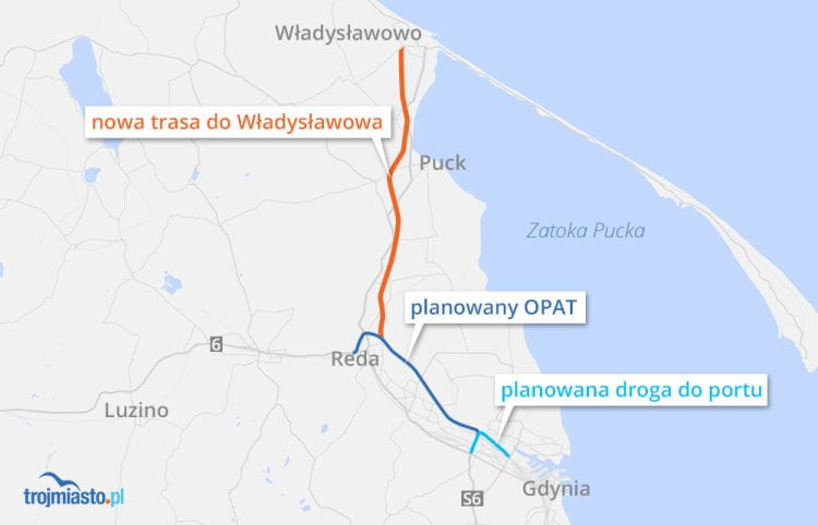 Ministerialne plany rozbudowy dróg na północ od Trójmiasta.