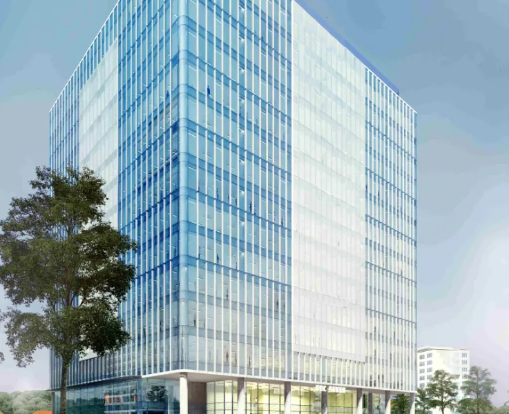 Tak wyglądać będzie siódmy budynek kompleksu Olivia Business Centre. Jego robocza nazwa Olivia Seven może jednak ulec zmianie.
