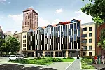 Tak ma wyglądać hotel Hampton by Hilton od strony ul. Lektykarskiej.