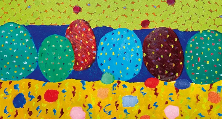 Świat kolorowymi znakami malowany - inspiracje kapizmem i abstrakcją liryczną w malarstwie Tadeusza Dominika.