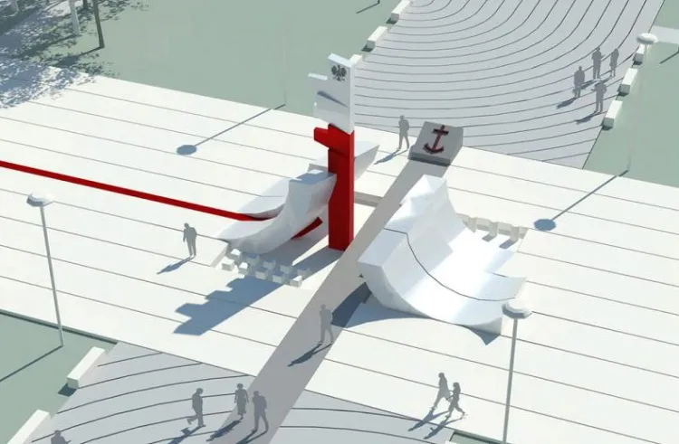 Koncepcja pomnika Polski Morskiej, który latem przyszłego roku zostanie odsłonięty w Gdyni.