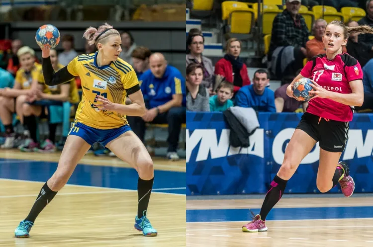 Vistal może w niedzielę może wyłączyć Selgros z gry o mistrzostwo Polski. Natomiast Łączpol cały czas czeka na "przyklepanie" 7. pozycji. Na zdjęciu od lewej: Martyna Borysławska i Adrianna Górna.