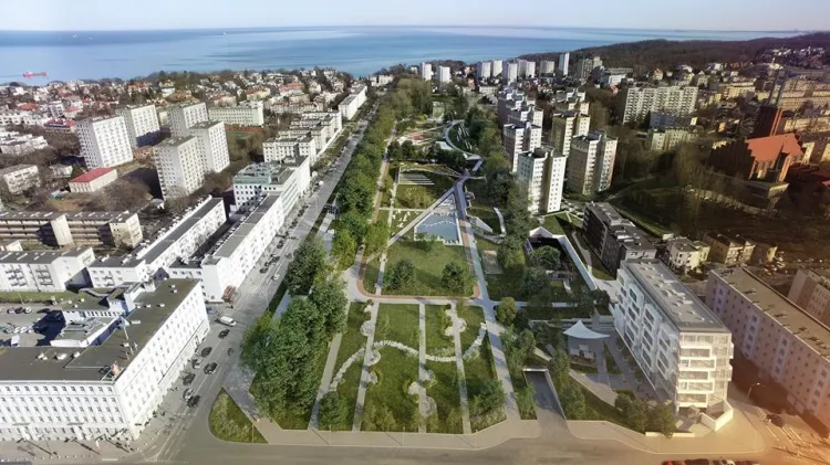Wstępna wizja zagospodarowania terenu w centrum Gdyni.