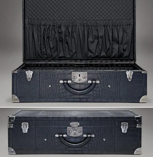 Bottega Veneta Soft Alligator Nero Briefcase