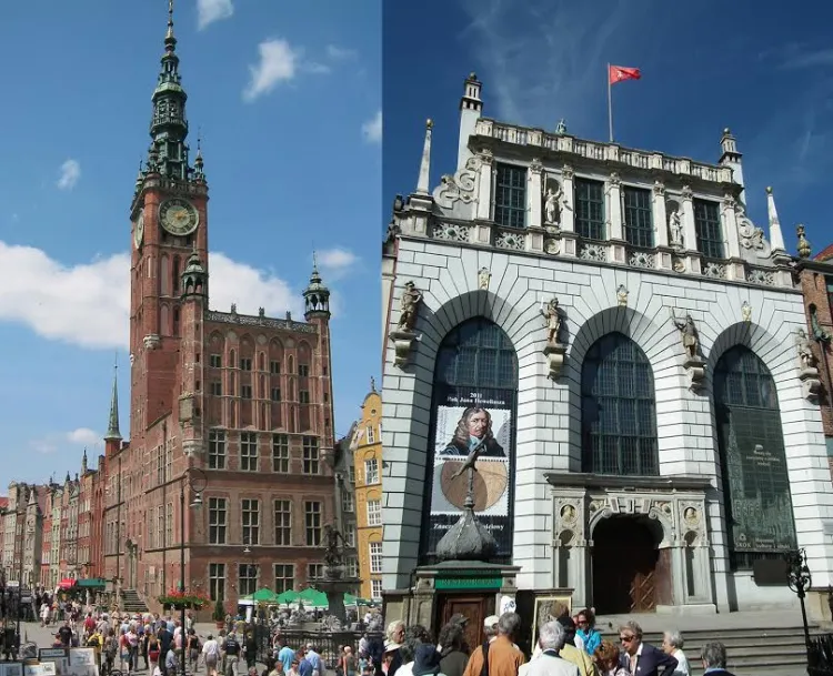 Ratusz i Dwór Artusa, jedne z najbardziej rozpoznawalnych zabytków w Gdańsku. Ich przedproża po sezonie turystycznym przejdą kompleksowy remont. 