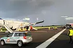 Zdjęcia z ewakuacji samolotu.