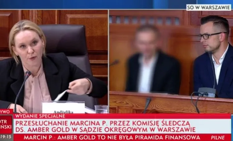 Przesłuchanie Marcina P. przed sejmową komisją śledczą ds Amber Gold odbyło się w Sądzie Okręgowym w Warszawie.