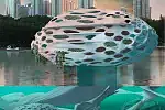 Samoregenerujący się budynek umieszczony w znacznej części pod wodą oczyszczałby ją z cząsteczek mikroplastiku. Pierwsze miejsce w konkursie.