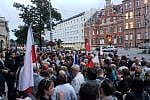 Poniedziałkowa manifestacja na Nowych Ogrodach w Gdańsku.