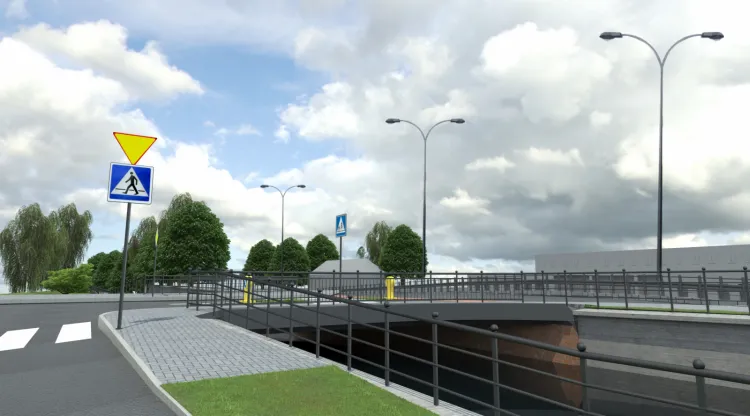 Planowany most na Kanale Raduni w ciągu ul. Starogardzkiej.