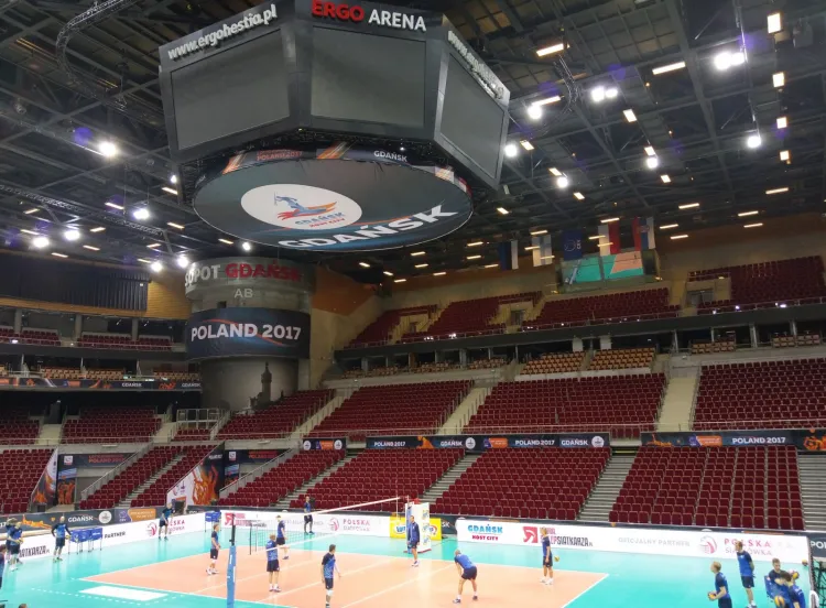 Tak prezentuje się Ergo Arena przygotowana do mistrzostw Europy. Na zdjęciu trening reprezentacji Finlandii.