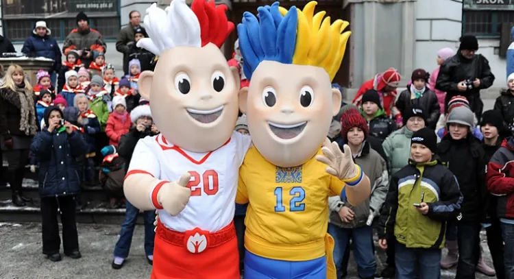 Maskotki UEFA przyjechały na jeden dzień do Gdańska.