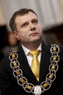 Jacek Karnowski tuż po zaprzysiężeniu na prezydenta Sopotu.