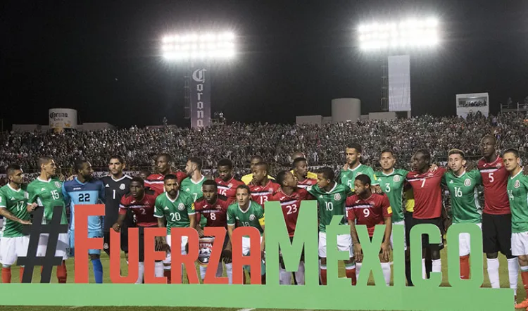 Reprezentacja Meksyku podczas zakończenia eliminacji do mistrzostw świata w ubiegłym miesiącu. 