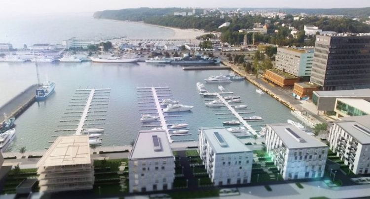 Marina i mieszkania na terenie po Dalmorze będą gotowe w drugiej połowie 2019 roku. 