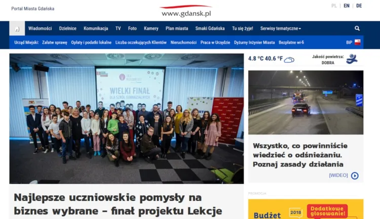 Portal Gdansk.pl prowadzony jest przez spółkę Gdańskie Centrum Multimedialne.