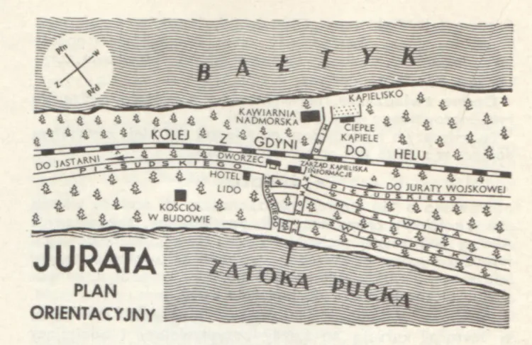 Mapka Juraty z opisywanego przewodnika.