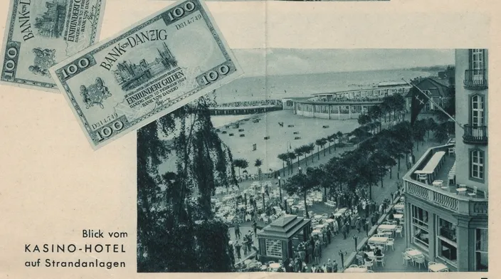 Folder reklamowy sopockiego kasyna, wydany w latach 30. XX wieku.