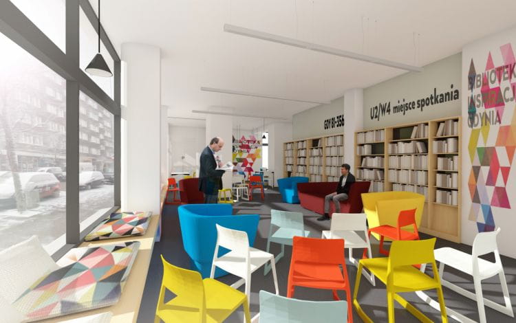 Nowa mediateka w Gdyni. Projekt Trop Design Studio, Maciej Walczyna. Architekt ma na koncie projekty bibliotek m.in. w Warszawie.
