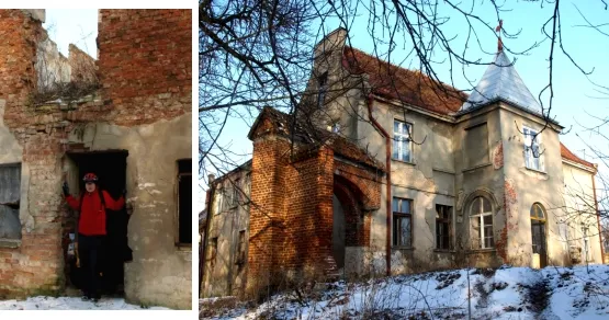 Dzisiejsza forma zamku krzyżackiego w miejscowości Grabiny-Zameczek, na Żuławach Gdańskich.