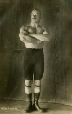 Atleta na XIX-wiecznej rosyjskiej kartce pocztowej.