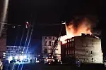 Pożar kamienicy przy Reduta Wyskok na Dolnym Mieście w Gdańsku.
