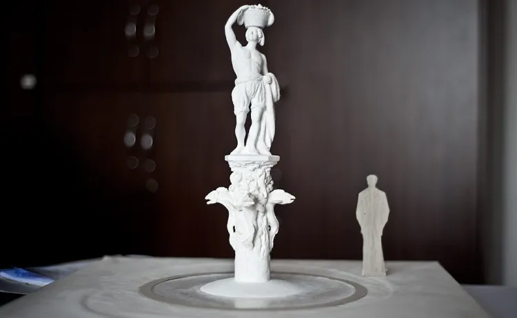 Jeden z trzech projektów nowej wersji rzeźby Jasia Rybaka.