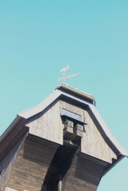 Zdjęcia dokumentujące budowę repliki gdańskiego Żurawia w Sierksdorf nad Zatoką Lubecką.