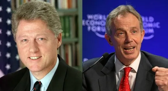 Wśród gości zaproszonych na pierwsze Europejskie Forum Nowych Idei są m.in. Bill Clinton (po lewej) i Tony Blair (po prawej).