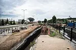 Budowa mostu nad Kanałem Raduni w ciągu ul. Starogardzkiej w Gdańsku.