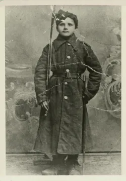 Stefan Wesołowski w wieku 9 lat.