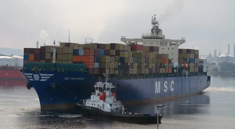 MSC Fortunate to największy kontenerowiec w historii gdyńskiego portu. 