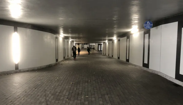Otwarty tunel przy Forum Gdańsk.