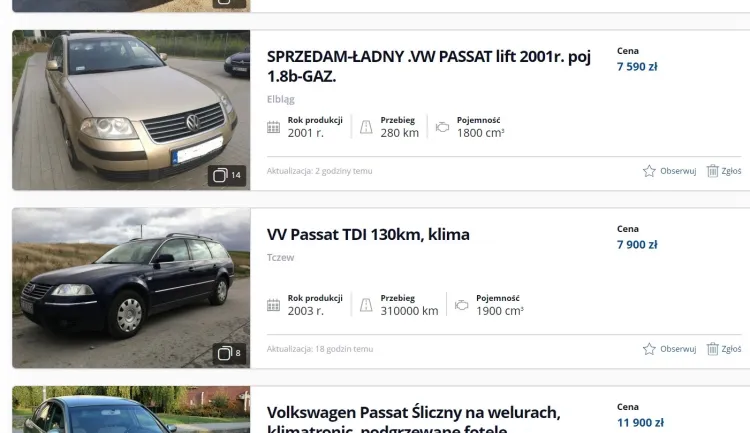 Volkswagen to marka, która króluje w naszym serwisie ogłoszeń. A tym najpopularniejszym modelem wcale nie jest Passat, a Golf.