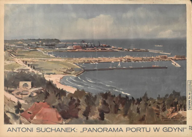 "Panorama portu w Gdyni" w wizji Antoniego Suchanka, gdyńskiego malarza.