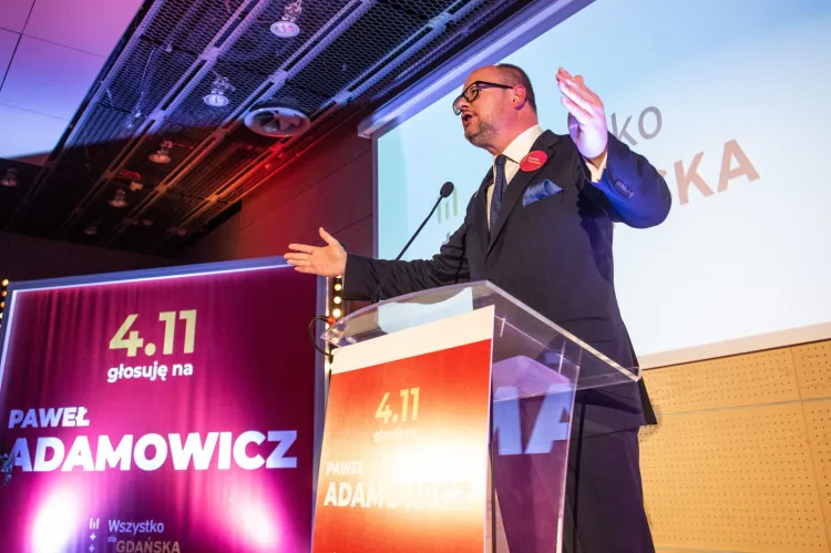 Paweł Adamowicz podczas sobotniej konwencji wyborczej.