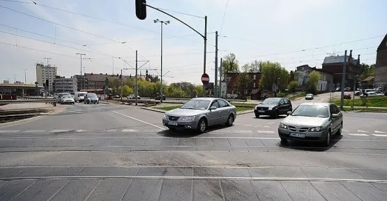 Węzeł Groddecka w Gdańsku i przejazd tramwajowy, który zostanie poddany rewitalizacji.