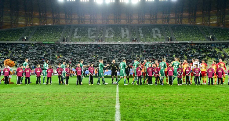 Po raz ostatni w ćwierćfinale Pucharu Polski Lechia grała 25 marca 2014 i zarazem był to jej ostatni mecz w Gdańsku w tych rozgrywkach. Na zdjęciu prezentacja z tamtego wydarzenia.