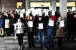 Protest pod SR Gdańsk-Północ.