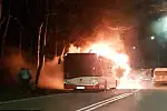 Pożar autobusu na ul. Spacerowej.