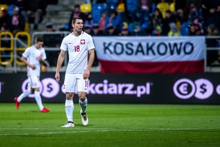 Paweł Tomczyk gra m.in. w kadrze U-21. Na stadionie w Gdyni strzelił w jej barwach bramkę w wygranym 3:1 meczu z Danią.