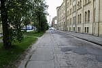 Fragment ulicy Łąkowej na wysokości Akademii Muzycznej (po prawej).