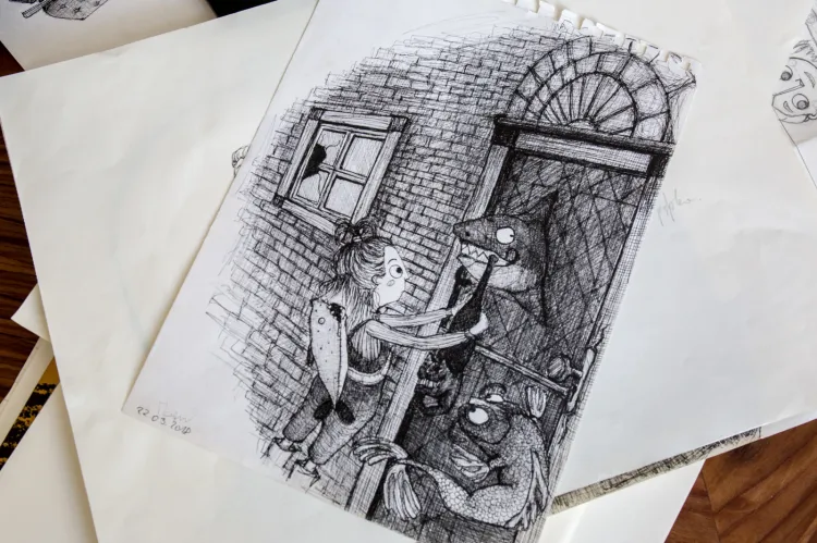 Ilustracje do książki wykonane przez Kasię Majsner