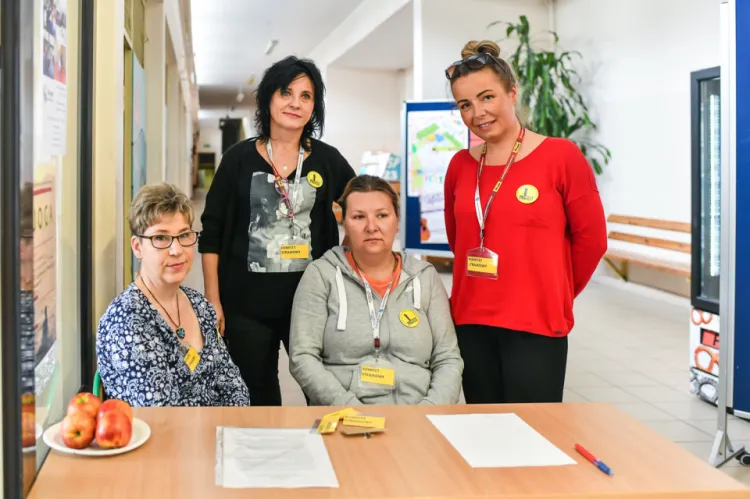 Komitet strajkowy w gdyńskiej szkole podstawowej nr 23.
